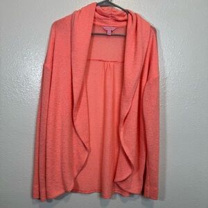 Lilly Pulitzer Women’s Open Front Drape Cardigan Coral Size Medium